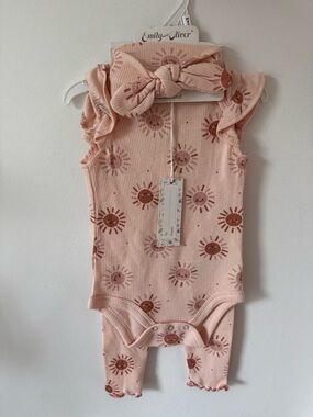 EMILY & OLIVER matching set; baby girls set; baby girl clothes